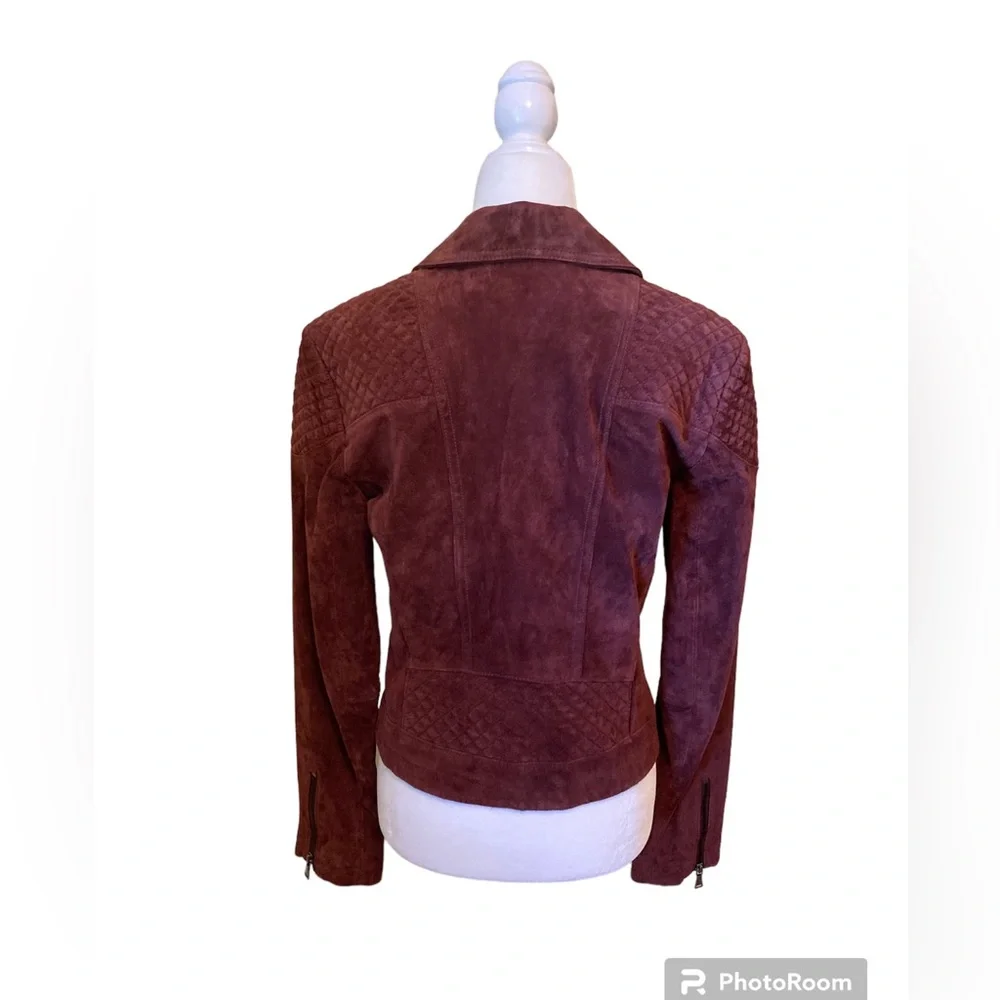 Express Genuine leather moto suede jacket M - Picture 2 of 15